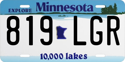 MN license plate 819LGR