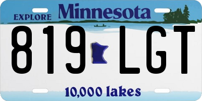 MN license plate 819LGT