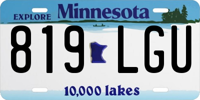MN license plate 819LGU