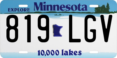 MN license plate 819LGV