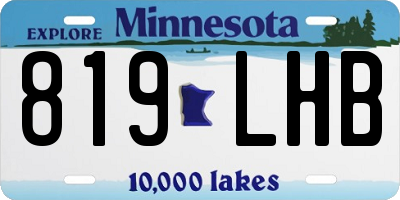 MN license plate 819LHB