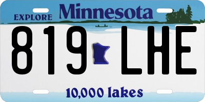 MN license plate 819LHE