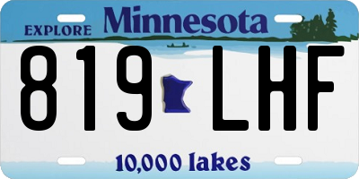 MN license plate 819LHF