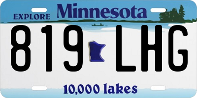 MN license plate 819LHG