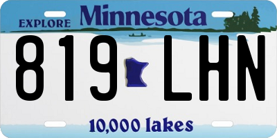 MN license plate 819LHN