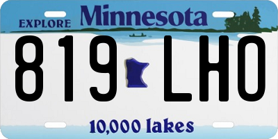 MN license plate 819LHO