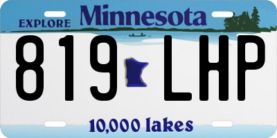 MN license plate 819LHP