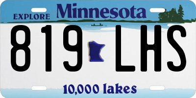 MN license plate 819LHS