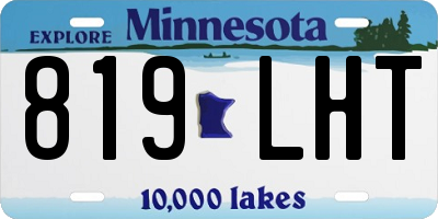 MN license plate 819LHT