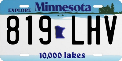 MN license plate 819LHV