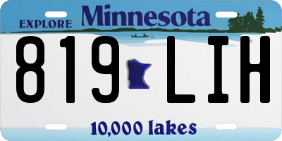MN license plate 819LIH