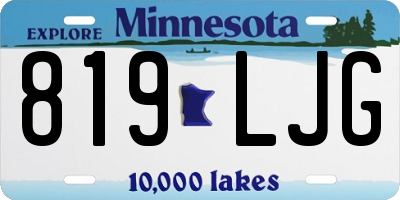 MN license plate 819LJG