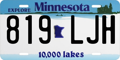 MN license plate 819LJH