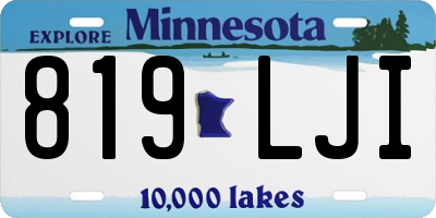 MN license plate 819LJI