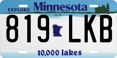 MN license plate 819LKB