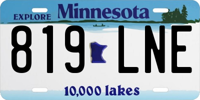 MN license plate 819LNE