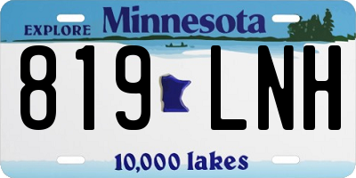 MN license plate 819LNH