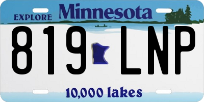 MN license plate 819LNP