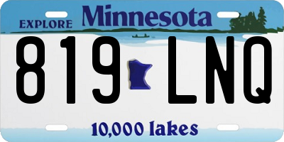 MN license plate 819LNQ