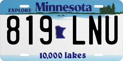 MN license plate 819LNU