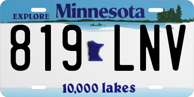 MN license plate 819LNV