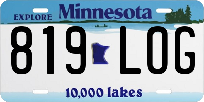 MN license plate 819LOG