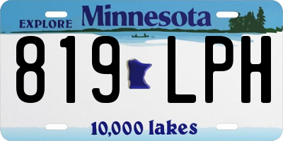 MN license plate 819LPH