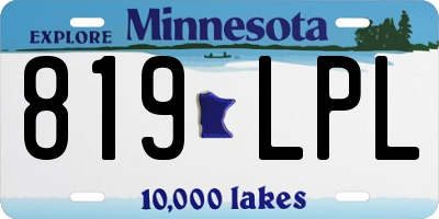 MN license plate 819LPL