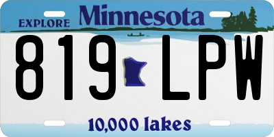 MN license plate 819LPW
