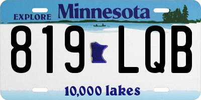 MN license plate 819LQB