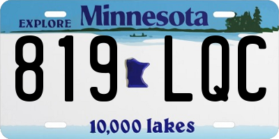 MN license plate 819LQC