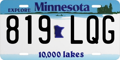 MN license plate 819LQG
