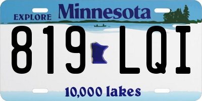 MN license plate 819LQI