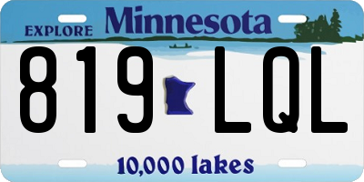 MN license plate 819LQL