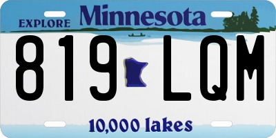 MN license plate 819LQM