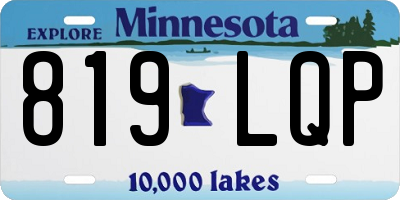 MN license plate 819LQP