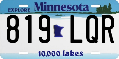 MN license plate 819LQR