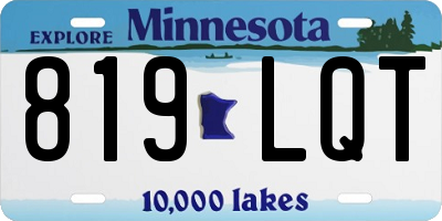 MN license plate 819LQT