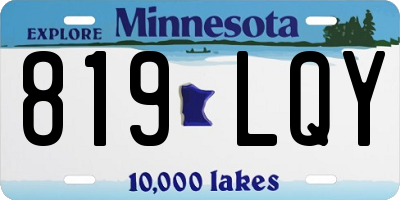 MN license plate 819LQY