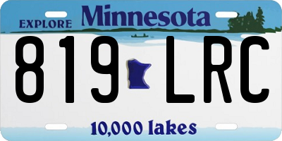 MN license plate 819LRC