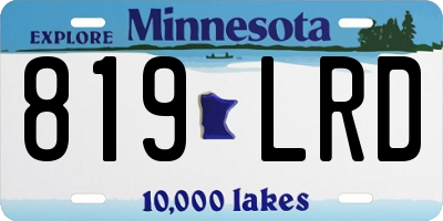 MN license plate 819LRD
