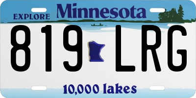 MN license plate 819LRG
