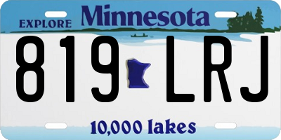 MN license plate 819LRJ