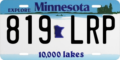 MN license plate 819LRP