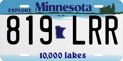 MN license plate 819LRR