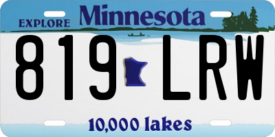 MN license plate 819LRW