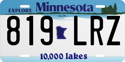 MN license plate 819LRZ
