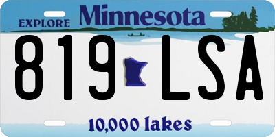 MN license plate 819LSA