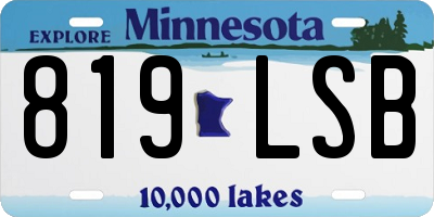 MN license plate 819LSB
