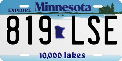 MN license plate 819LSE